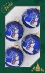 Krebs Glas Lauscha Weihnachtsbaumkugel Schneemann, Weihnachtsdeko,...