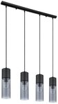 GLOBO LIGHTING Pendelleuchte ANNIKA, ohne Leuchtmittel, H&ouml;he k&uuml;rzbar, Glas,