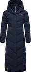 Steppmantel RAGWEAR "Steppmantel Natalka Extralong", Damen, Gr. S, blau (navy),