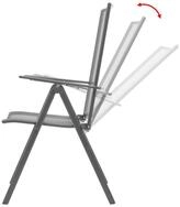 vidaXL Gartenstuhl, Stapelbare Gartenst&uuml;hle 2 Stk. Stahl Grau