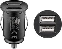 Goobay Dual USB Auto Ladeger&auml;t KFZ-Adapter Kfz-Zigarettenanz&uuml;nder Stecker zu USB