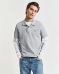 Gant Poloshirt REG SHIELD SS PIQUE POLO mit Logo und Flachstrickkragen 100% Baumwolle