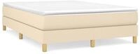 vidaXL Bettgestell, Bettrahmen Creme 140x200 cm Stoff