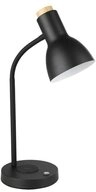 EGLO Tischleuchte VERADAL-QI Tischlampe, Stahl und Holz, Nachttischlampe, IP20,