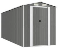 vidaXL Ger&auml;tehaus, Ger&auml;teschuppen Hellgrau 192x523x223 cm Verzinkter Stahl