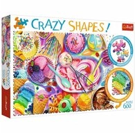 Trefl Puzzle Crazy Shapes S&uuml;&szlig;igkeiten, 600 Puzzleteile