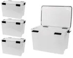 Kreher Aufbewahrungsbox Set: 4 x Box mit Dichtung 50 Liter Volumen