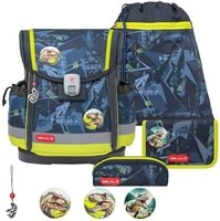 Belmil Schulranzen "Classy Plus" mit Magnetverschluss, 4tlg. Set ab 1. Klasse,