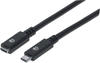 MANHATTAN SuperSpeed+ USB-C Verlängerungskabel 0,5 m Schwarz USB-Kabel
