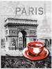 Artland Wandbild Paris - Café au Lait - Milchkaffee, Gebäude (1 St), als...