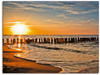 Artland Wandbild Schöner Sonnenuntergang am Strand, Strand (1 St), als Alubild,