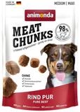 Animonda Meat Chunks Rind pur 80 g - 6 St&uuml;ck, Snack f&uuml;r: Hund