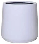 VIVANNO Blumentopf Fiberglas VEKRA Rund - Wei&szlig; Matt (1 St), 55x50 cm wei&szlig; 80...