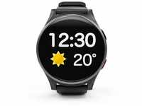 Emporia Watch-LTE Smartwatch (1,1 Zoll), inkl. 2 Armbänder (Silikon schwarz und
