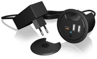 ICY BOX ICY BOX USB Ladeger&auml;t 30 W 2x USB-A, 1x USB-C&reg; Schwarz Innenbereich