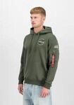 Hoodie ALPHA INDUSTRIES "Space Shuttle Hoodie", Herren, Gr. M, gr&uuml;n (schwarz olive),