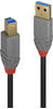 Lindy 1m USB 3 Typ A an B Kabel, Anthra Line USB-Kabel, (1.00 cm)
