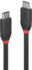 Lindy 1m USB 3.2 Typ C Kabel, 20 GBit/s, Black Line USB-Kabel, beidseitig