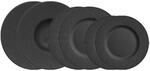 Geschirr-Set VILLEROY & BOCH "Teller-Set Manufacture Rock 6er Set schwarz", schwarz,
