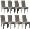 TecTake 8 Esszimmerstühle ergonomisch grau marmoriert 45x44x106cm