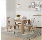 Homestyle4u Esstisch Esszimmertisch Holztisch K&uuml;chentisch Massiv Wei&szlig; / Eiche...