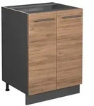 Vicco Unterschrank Fame-Line, Goldkraft Eiche/Anthrazit, 60 cm ohne...