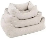 Flamingo Tierbett Katzenbett Velluto rechteckig beige beige 80 cm x 100 cm