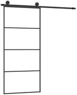 vidaXL Haust&uuml;r Schiebet&uuml;r mit Beschlag 90x205 cm ESG-Glas & Aluminium (1-St)