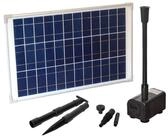 Heissner Springbrunnenpumpe Heissner Solar-Teichpumpen-Set 1000l/h (Komplett-Set,