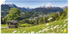 Art-Land Malerische Landschaft in den Bayerischen Alpen, Deutschland 100x50cm