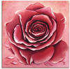 Artland Wandbild Rote Rose handgemalt, Blumen (1 St), als Alubild, Outdoorbild,