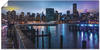 Artland Wandbild New York Manhattan im Abendlicht, Amerika (1 St), als...