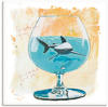 Artland Wandbild Hai, Humor (1 St), als Leinwandbild, Poster, Wandaufkleber in