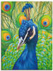 Artland Wandbild Pfau, Vögel (1 St), als Leinwandbild, Poster in verschied....