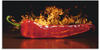 Artland Wandbild Roter scharfer Chilipfeffer, Lebensmittel (1 St), als Alubild,