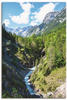 Art-Land Fluss schlängelt sich durch Tal im Karwendelgebirge 20x30cm