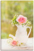 Artland Wandbild Vintage Rosen in Vase, Blumen (1 St), als Alubild, Outdoorbild,