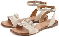 Sandale LASCANA "offener Schuh", M&auml;dchen, Gr. 44, beige, Obermaterial: 100%