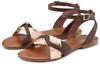 LASCANA Sandale Sandalette, Sommerschuh aus hochwertigem Leder mit Metallic Optik,