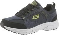 Sneaker SKECHERS "Oak Canyon", Herren, Gr. 39, blau (navy schwarz), Leder, Textil,