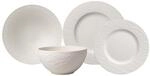 Geschirr-Set VILLEROY & BOCH "Geschirr-Set Manufacture Rock wei&szlig;", wei&szlig;, 4,