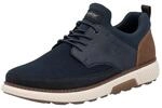 Slip-On Sneaker RIEKER, Herren, Gr. 41, blau (dunkelblau, cognac), Lederimitat,
