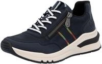 Wedgesneaker RIEKER, Damen, Gr. 36, blau (nachtblau), Lacklederimitat, Lederimitat,
