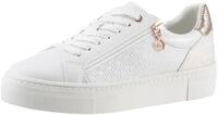 Plateausneaker TAMARIS, Damen, Gr. 36, rosa (wei&szlig;, ros&eacute;gold), Synthetik, Textil,