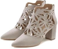 High-Heel-Stiefelette LASCANA "Ankle Boot, Stiefelette, Stiefel", Damen, Gr. 36, grau