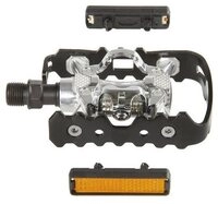 Exustar Klickpedale Exustar Pedal MTB E-PM-818-04 Duo mit Cleats schwarz silber
