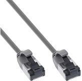 Inline Patchkabel slim, U/FTP, Cat.8.1, TPE halogenfrei, grau, 2m Netzwerkkabel