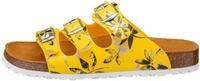 Pantolette LICO "Pantolette Bioline Leave", Damen, Gr. 36, gelb, Synthetik, Schuhe