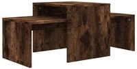 vidaXL Ablagetisch, Couchtisch-Set R&auml;uchereiche 100x48x40 cm Holzwerkstoff