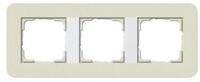 GIRA Abdeckplatte Gira Abdeckrahmen 3fach Sand/Reinwei&szlig; 0213417